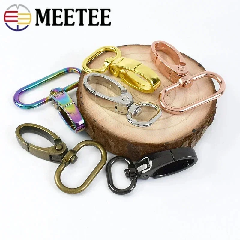 Meetee 30Pcs 16/20/25/32/38mm Bags Strap Metal Buckles Lobster Swivel Carabiner Snap Hook Clasp Collar KeyChain DIY Accessories