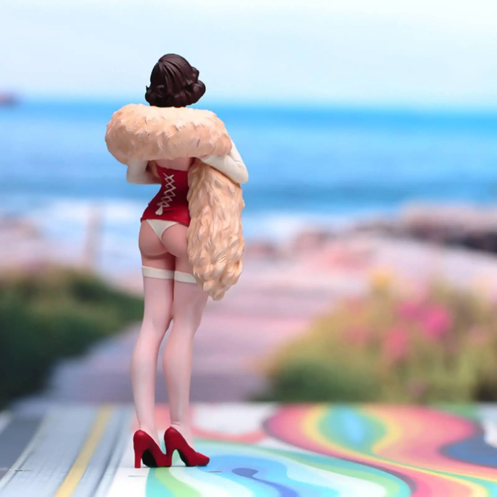 Diorama Character Model Highly Detailed Miniature Woman Figurine Elegant Pose