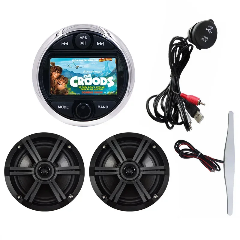 

Latest Waterproof marine high-quality speaker kit for bt player and 2 LED speakers