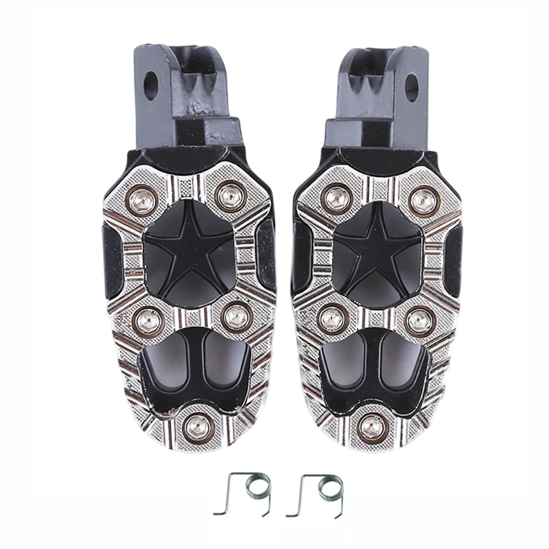 

1 Pair Aluminum Motorcycle Foot Rest 11.7*4.8*3.6cm Motorcycle Foot Rest Replacement, Wear Resistant Motorcycle Accessories