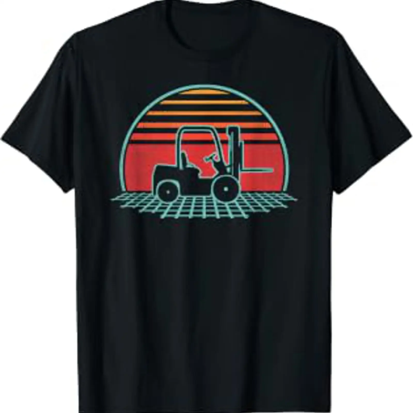 Forklift Operator Driver Retro Vintage 80s Style T Shirt vintage Washed fashion Stylish streetwear Comfortable Unisex Versatile