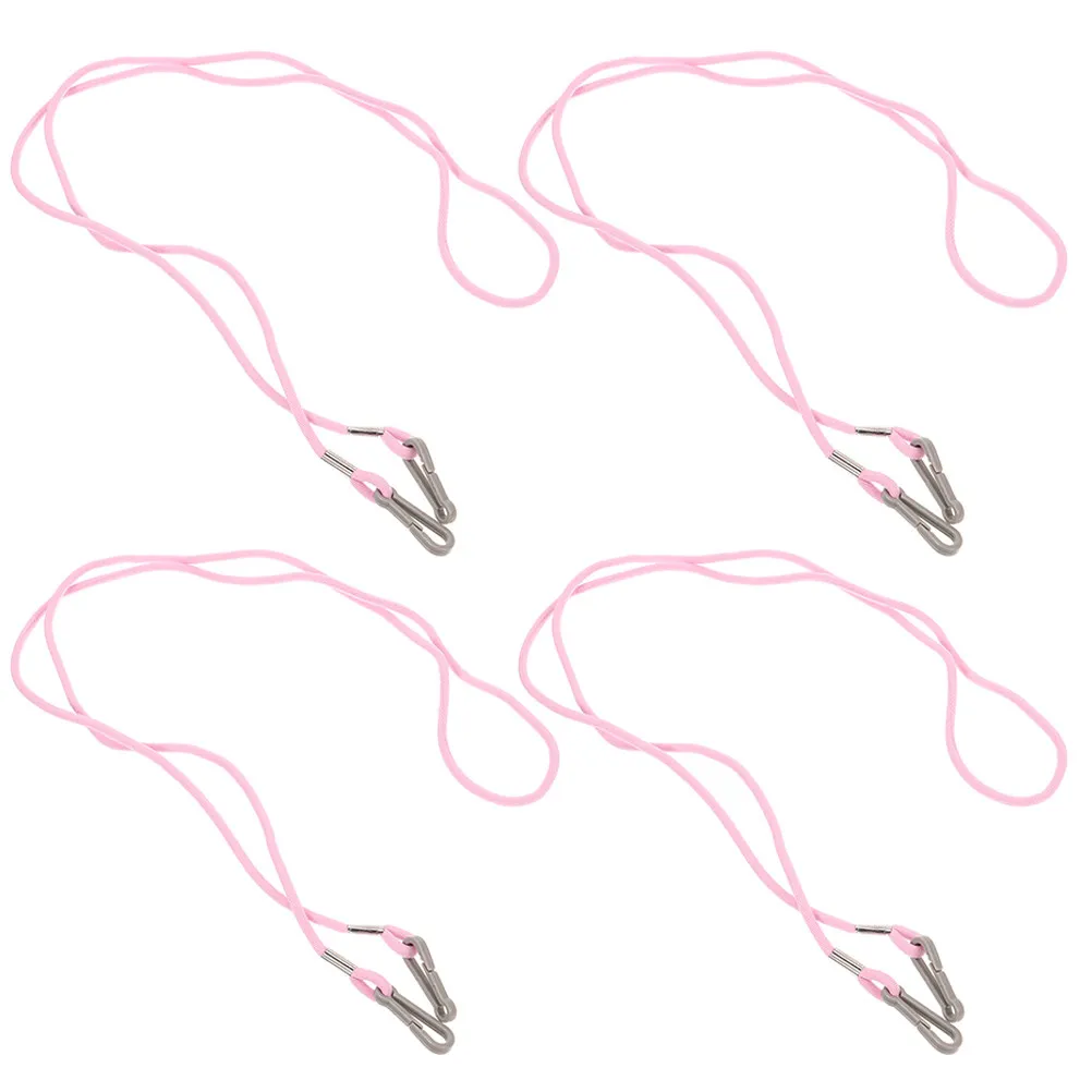

4Pcs Portable Glove Lanyard Winter Anti-Lost Mittens Rope Ergonomic Clamp Design Wear-Resistant Nylon Gloves Holder Skiing Use