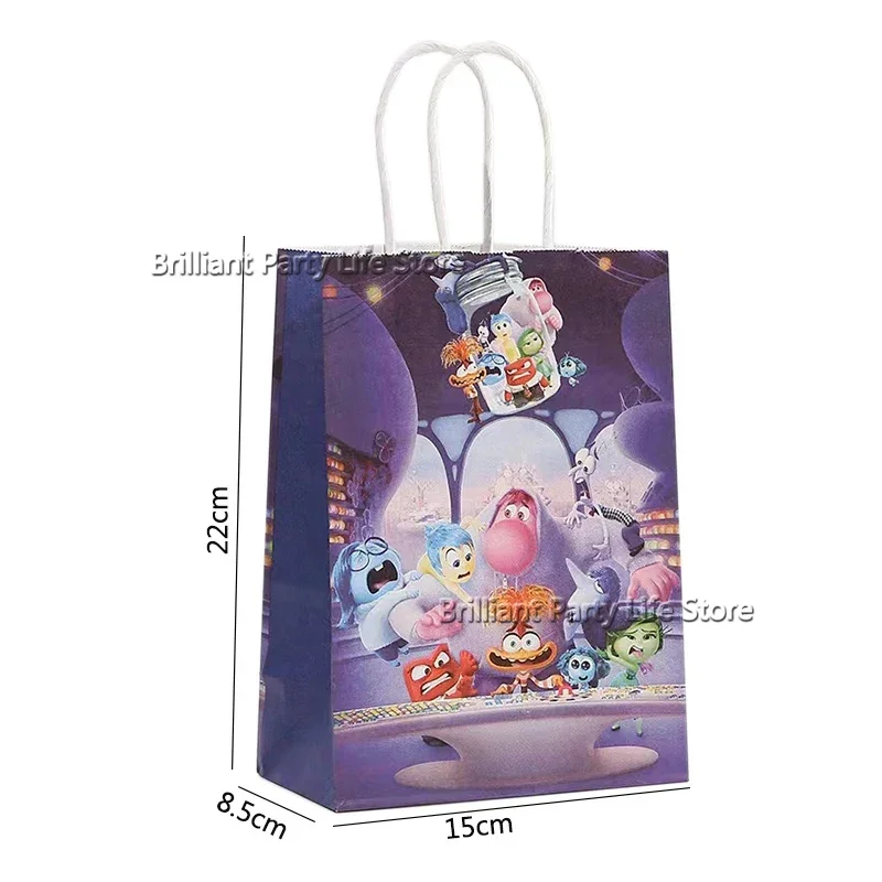 Disney Inside Out 2 Birthday Party Decoration Gift Box Cartoon Accessories Candy Box Carry-on Cardboard Box Party Supply