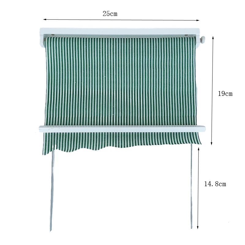 Auvent de Simulation pour maison de poupée, modèle de maison de poupée, balcon extérieur, pare-soleil, décoration de scène, jouets de jeu pour enfants, 1/12