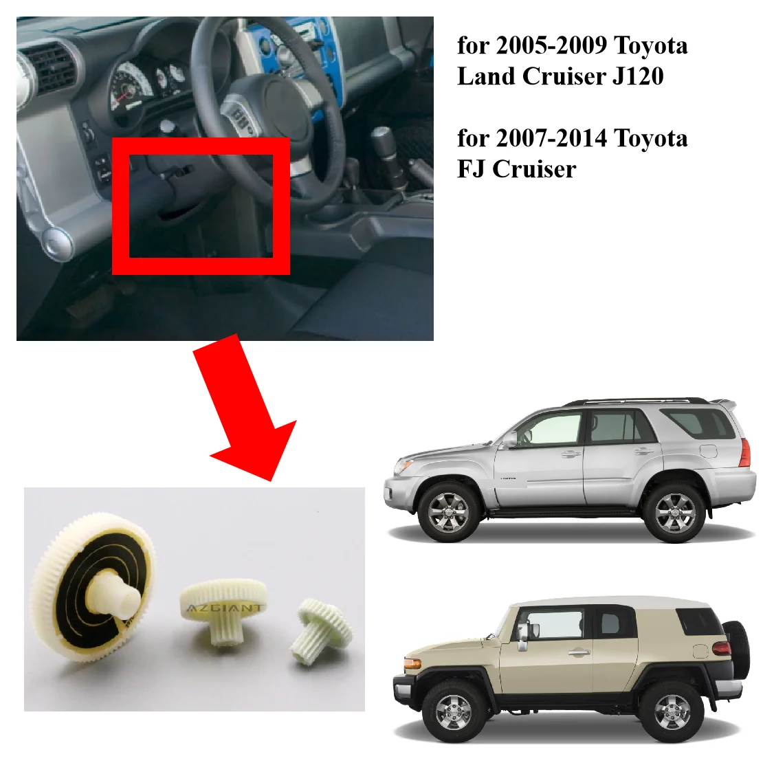 

3 шт. шестерни для Toyota Toyota Land Cruiser J120 FJ Cruiser, двигатель с клапаном переменного тока, двигатель привода управления клапаном воздушного обогревателя 063700-8860