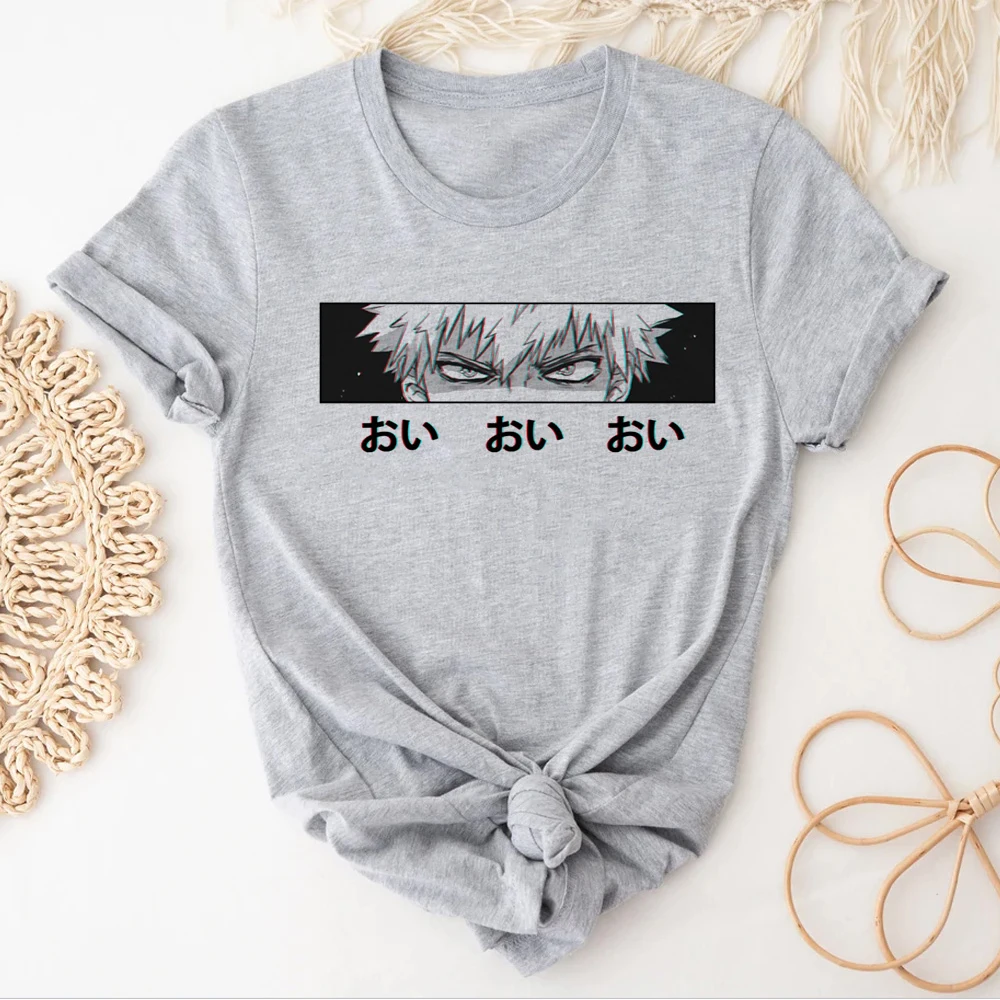 

Japanese Anime Hero t shirt women summer funny comic top girl Japanese graphic clothes