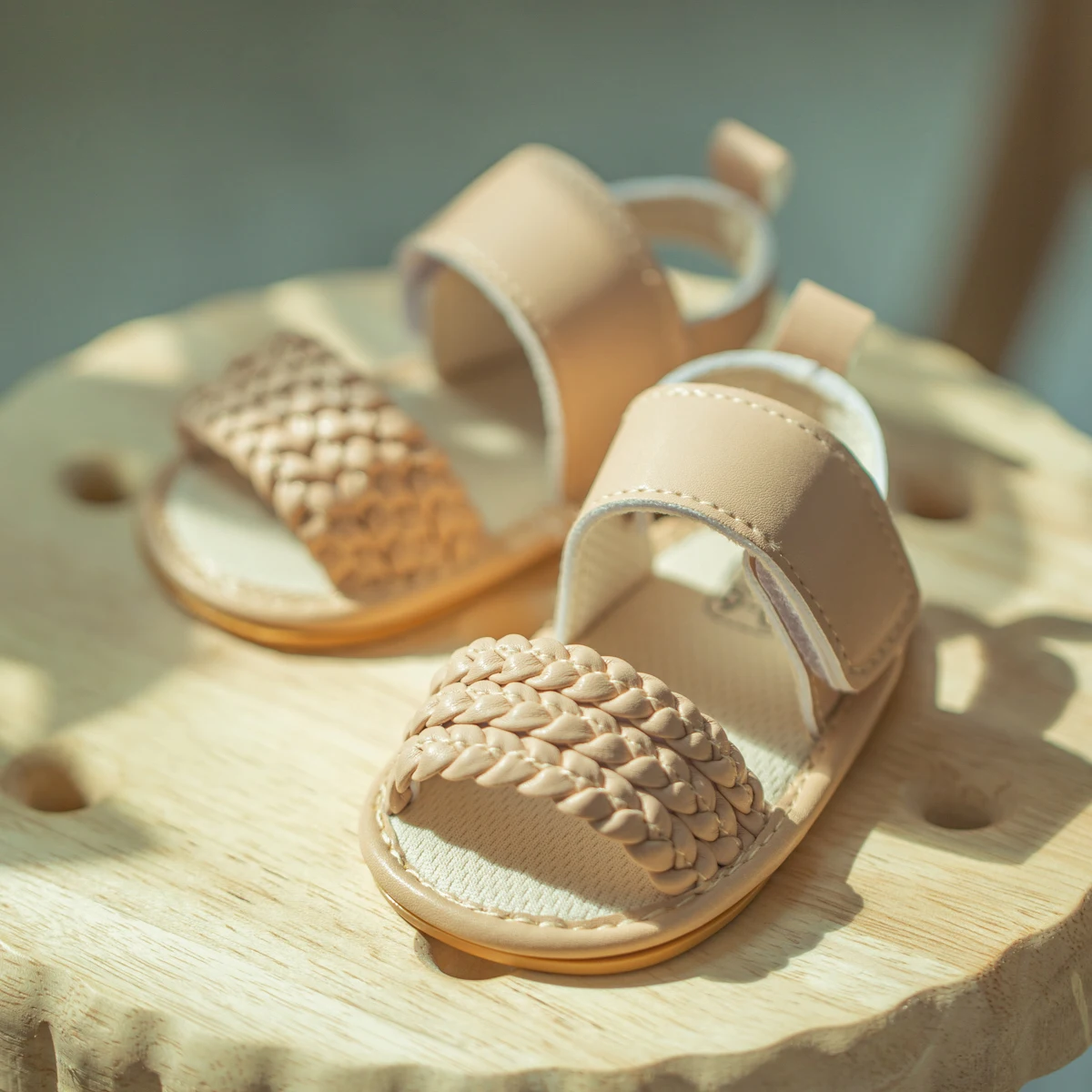 Summer Classic Baby Sandals Solid Colour Anti-slip Rubber Sole Baby Girl Soft Casual Shoes Newborn Toddler Bed Shoes 0-18M
