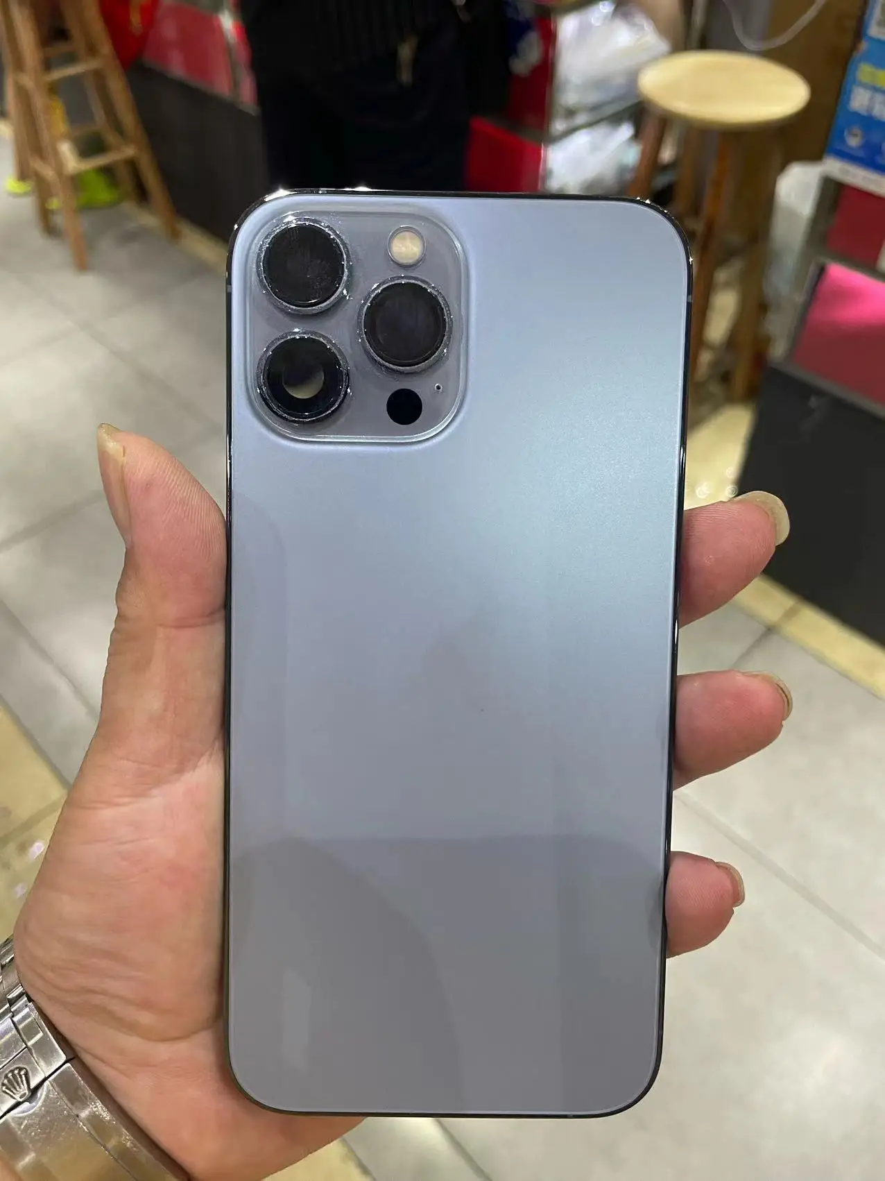 Whole sale 13 promax frame with back glass,with button and sim tray,with mesh and magnet