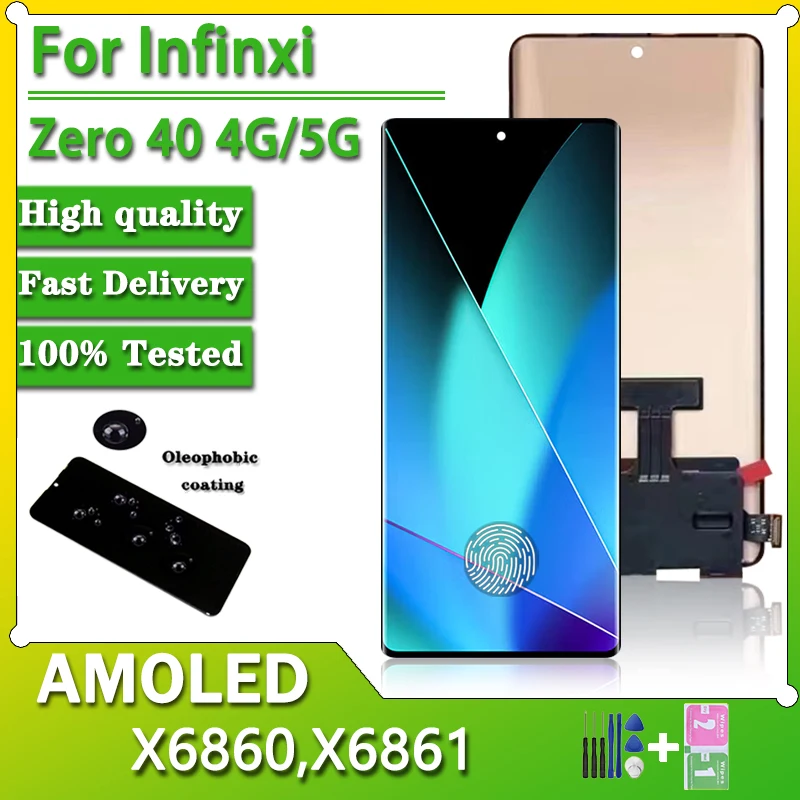 6.78 "AMOLED 144Hz Voor Infinix Nul 40 4G LCD X6860 Scherm Touch Digitizer Voor Infinix Zero40 5G X6861 LCD Reparatie Onderdelen