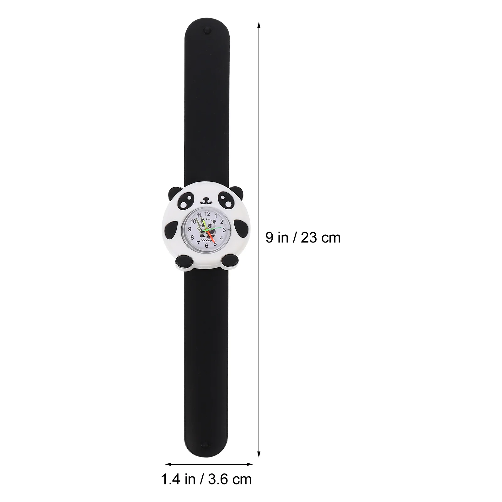 2Pcs Wristwatch Cute Panda Design Silicone Watch for Durable Waterproof Educational Gift for and