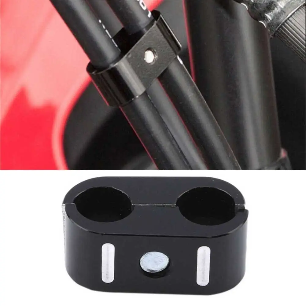 

Motorcycle Line Clamp Line Holder Part Super Hardness 1pcs Aluminum Anti-Oxidizing Black Hose Cable Guide Clutch
