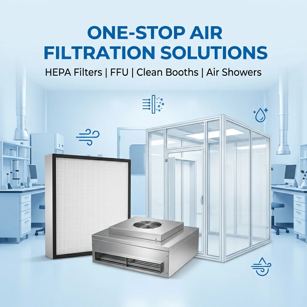 180W 4x2 Size FFU Fan Filter Unit H13 H14 HEPA Filter 99.99% 0.3um High Efficiency Cleanroom Air Purifier