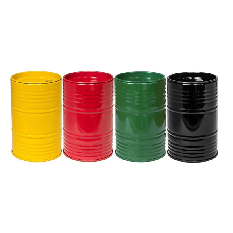 FBIL-RC Auto Tamburo Olio Serbatoio Decorazioni Portapenne Da Tavolo Per 1/8 1/10 RC Crawler TRX4 SCX10 RC Accessori Auto