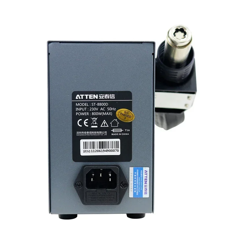 ATTEN ST-8800D 800W محطة إعادة العمل BGA الذكية بالهواء الساخن 100 ℃ -500 ℃   محطة مسدس الحرارة للتحكم في درجة الحرارة لإزالة لحام ثنائي الفينيل متعدد الكلور