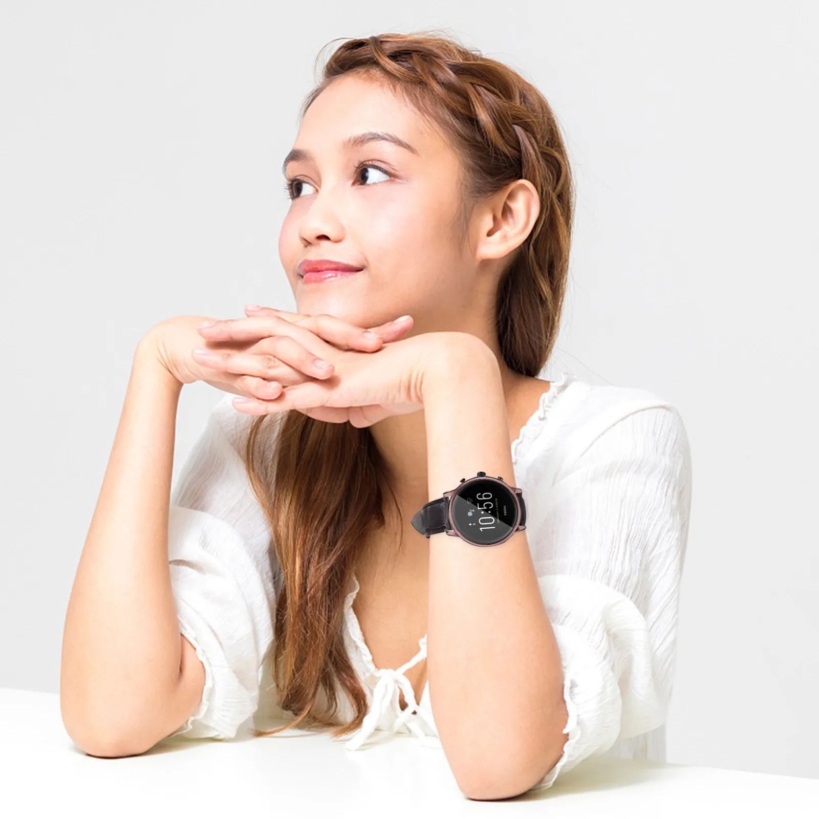 

Защитный чехол из ТПУ для часов, розовый, совместимый с Fossil Gen 5, полная передняя и задняя крышка, легкий, ударопрочный.