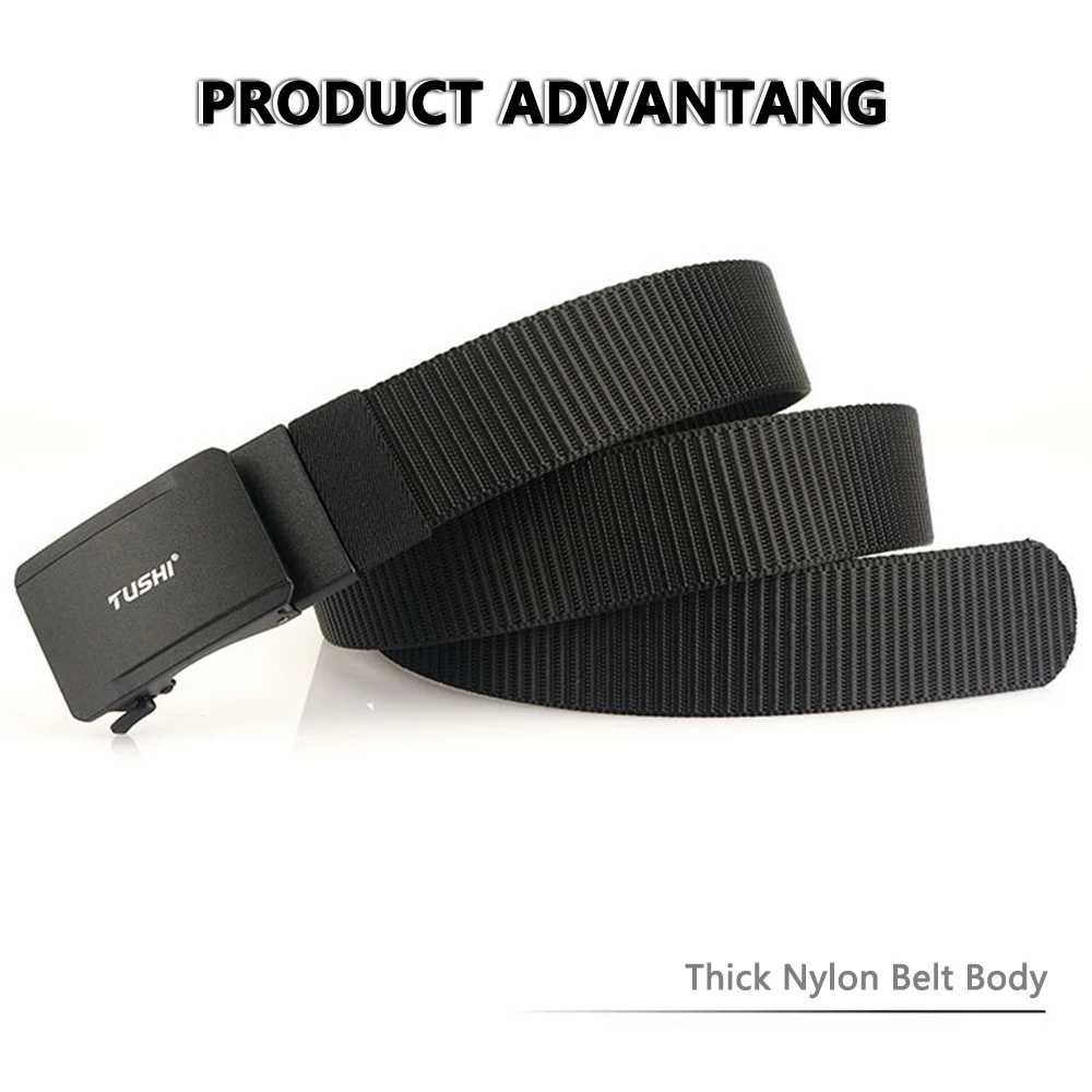 TUSHI Neuer Automatischer Schnallengürtel Leichter Komfortabler Nylon-Militärgürtel Outdoor-Jagd Multifunktionaler Taktischer Gürtel Canvas Herrengürtel – Detail 9