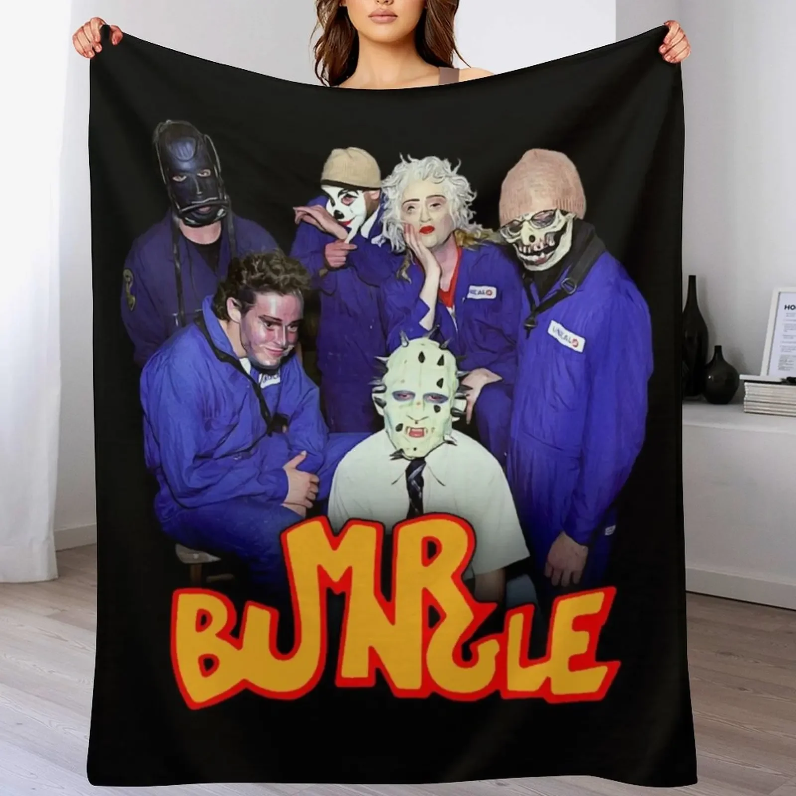 

Mr. Bungle 'Band Portrait' Throw Blanket Stuffeds Hair Hairys Flannel Blankets