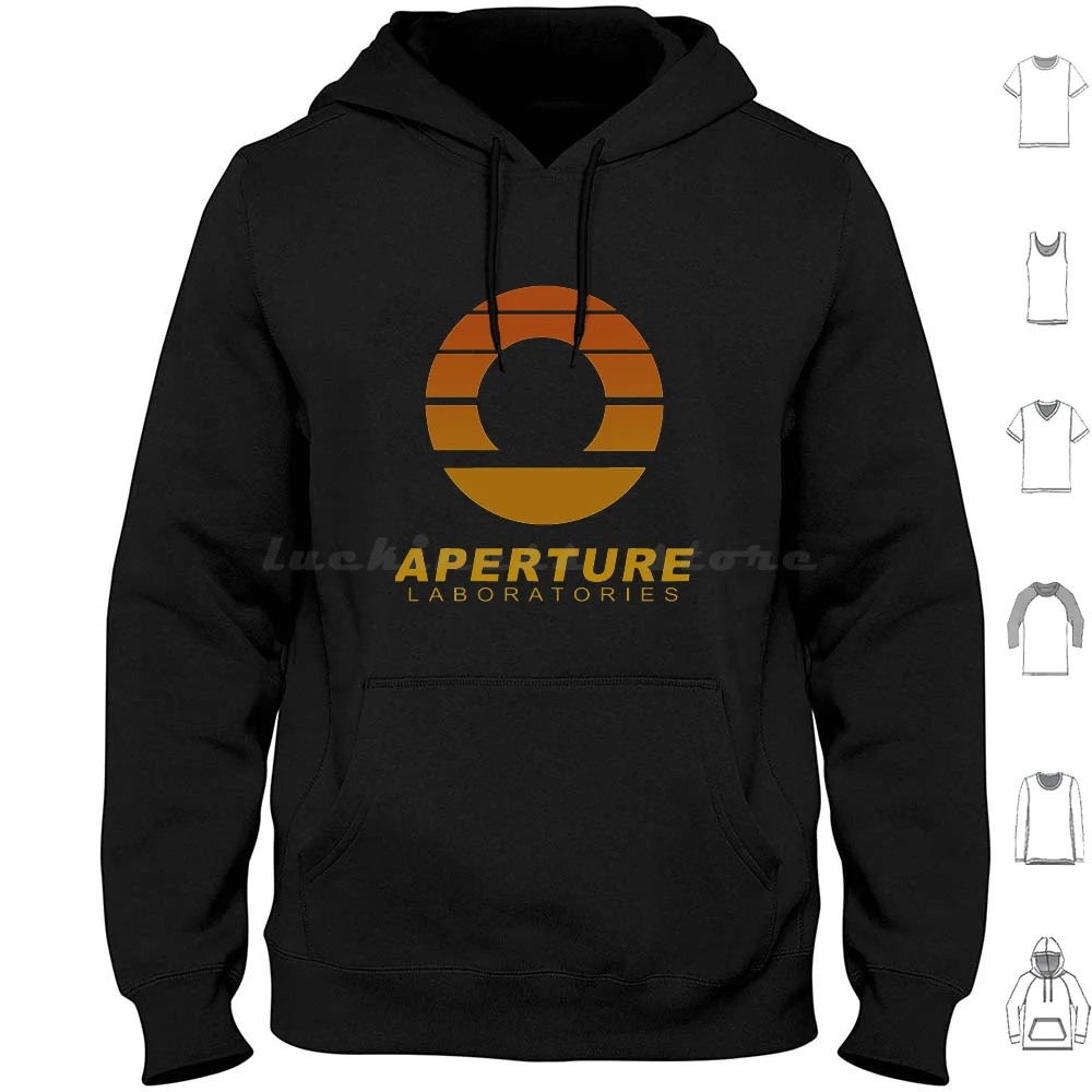 Untitled Hoodies Long Sleeve Portal Aperture Portal 2 Aperture Science Science Aperture Glados Valve Gaming Half Life