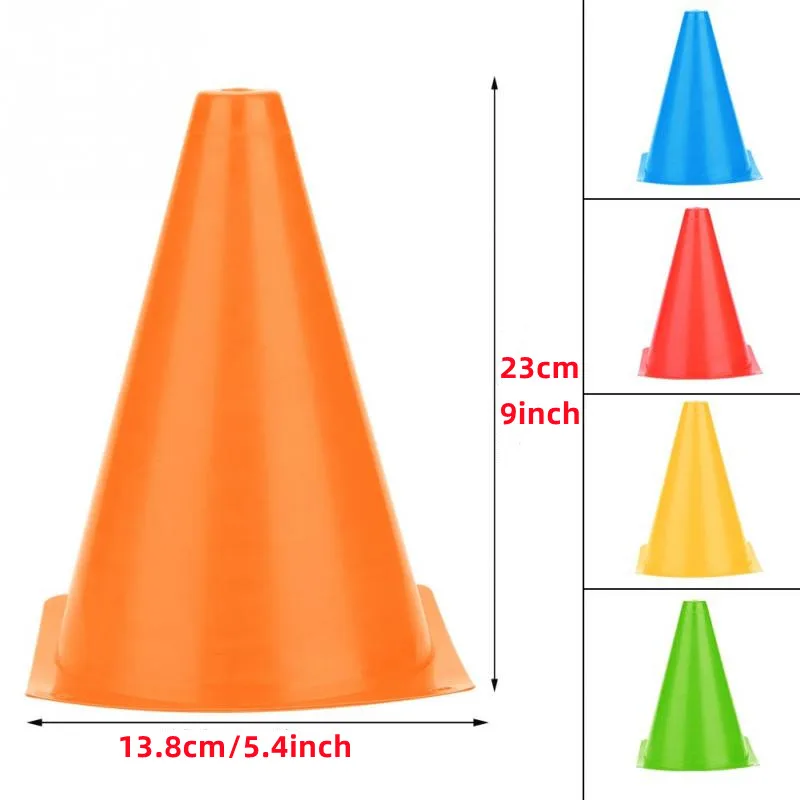 8 pçs 23cm adereço de tráfego cones brinquedo multiuso construção tema festa esportes atividade cones para futebol scooter treinamento brinquedo