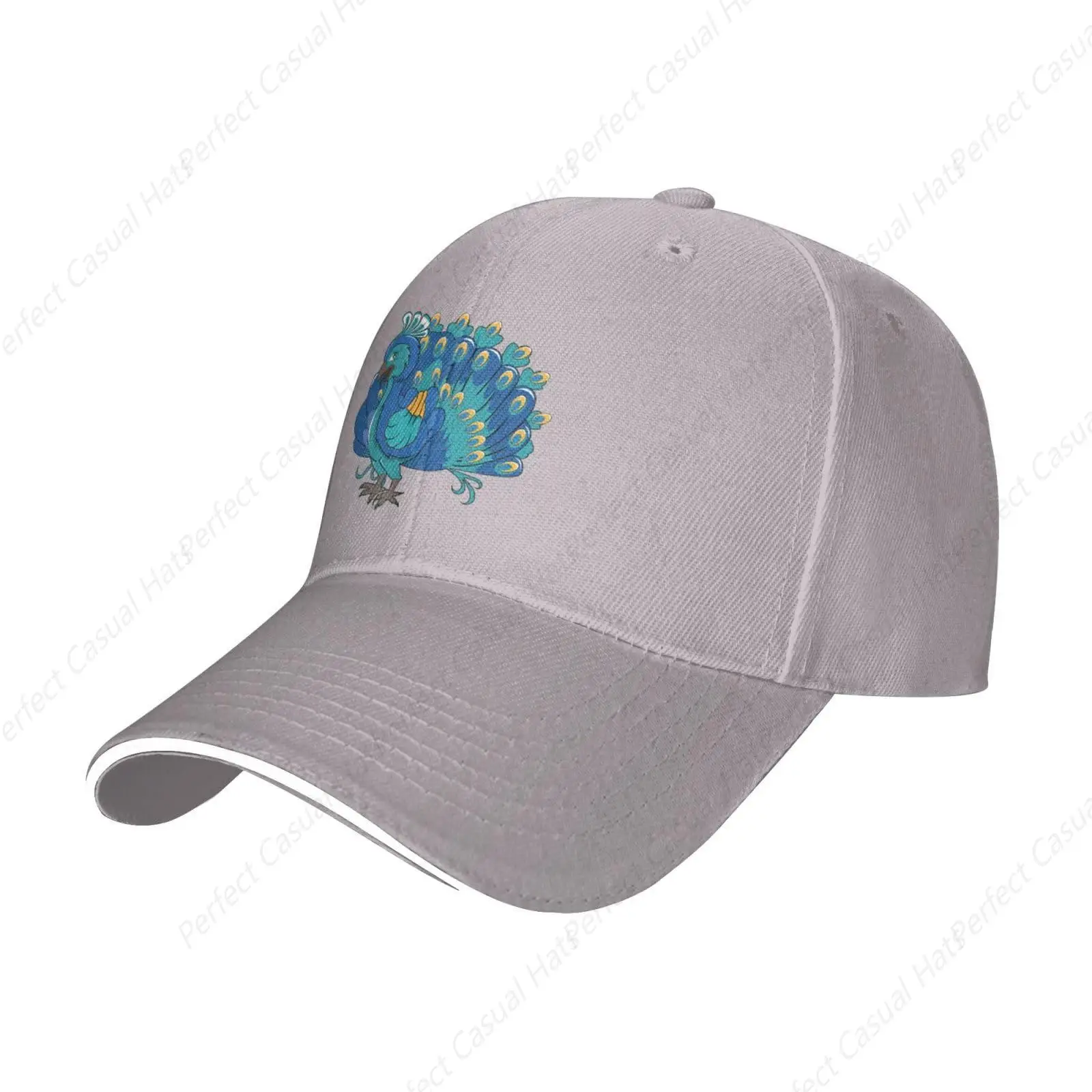 Hot-Selling Cartoon Funny Peacock Bird Hat Sandwich Peaked Caps Trucker Hat Unisex Outdoor Sport Travel Sun Visor