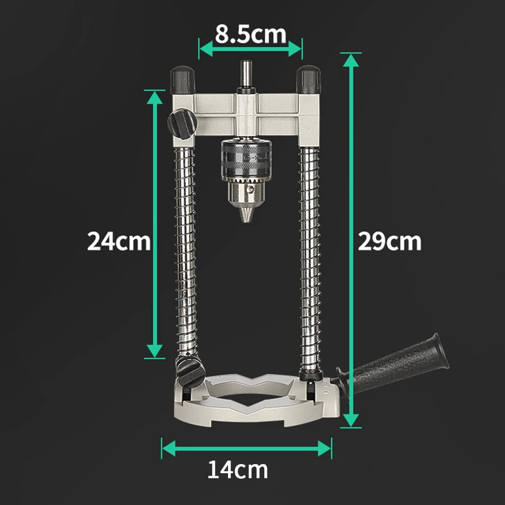 Adjustable Precision 45-90° Angle Drill Guide Attachment with Chuck Drill Holder Stand Drilling Guide for Electric Drill