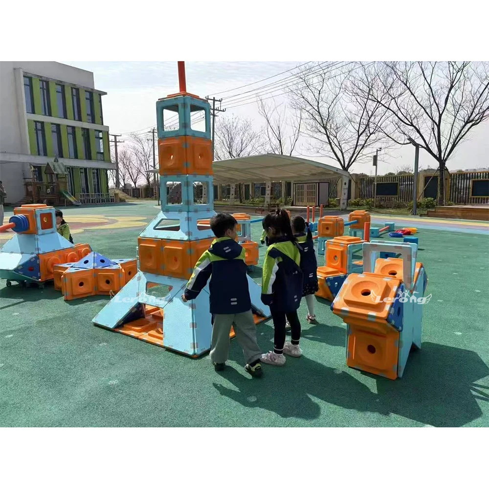 Outdoor Big Magnetic Building Blocks For Kids Interactive Giant Construction Toy Set For Kindergarten Preschool Playground