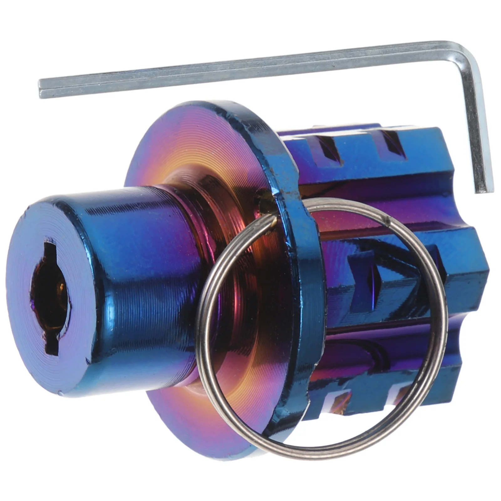 التيتانيوم مطلي الأزرق دراجة نارية مفتاح غطاء Cnc سبيكة المحرك تعديل مفتاح رئيس ل سكوتر دراجة نارية Diy الملحقات