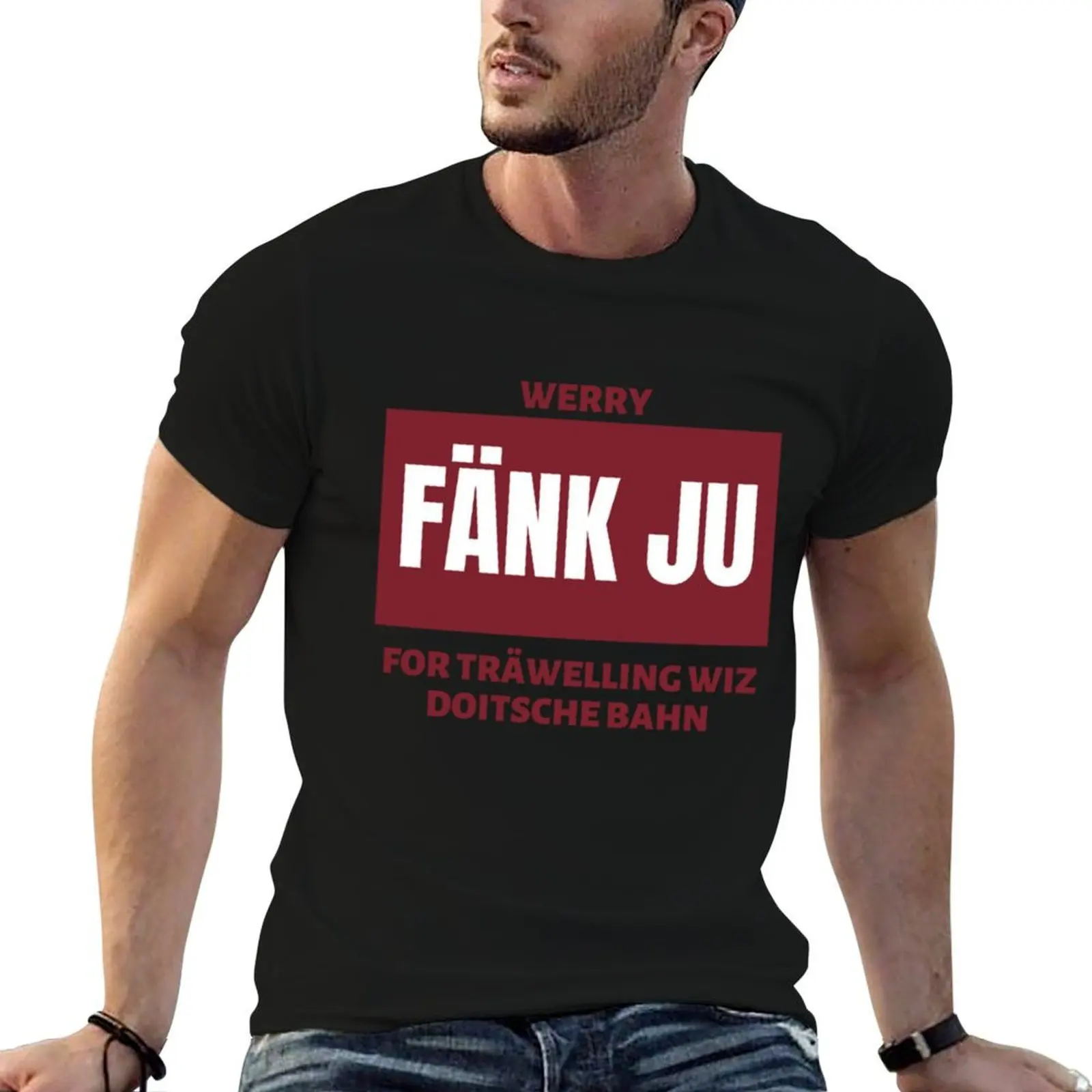 F?nk Ju For Tr?welling Wiz Doitsche Bahn T-Shirt man t shirt summer t shirt for man T-Shirt