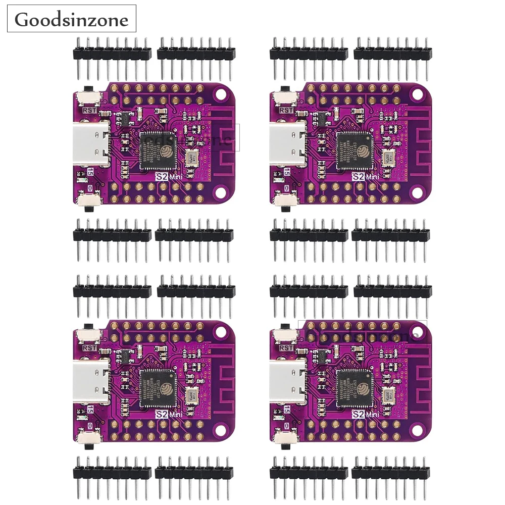 4PCS / Lot ESP32 S2 Mini V1.0.0 WiFi IOT Board Based ESP32-S2FN4R2 ESP32-S2 4MB Flash 2MB PSRAM MicroPython