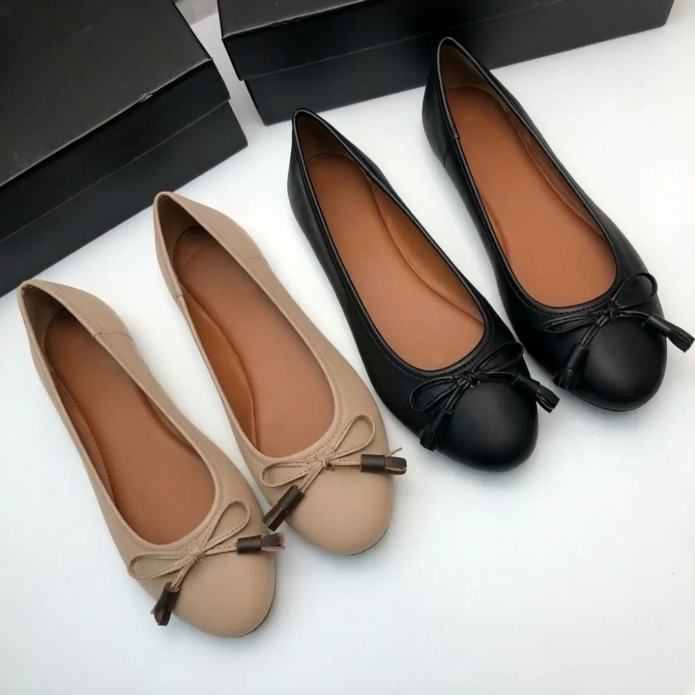 

2026 New Women's Flats Tassels Bowknot Comfortable Driving Loafers Grandma Shoes Casual Office Work Daily Wear Soft Sole