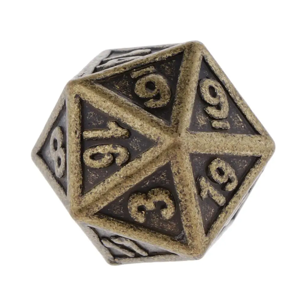 

1 шт. игральные кости из тяжелого металла D20 двадцать сторонний 22 мм кубики 20-сторонние полигедрические кости для настольных игр TRPG игральные кости DND Games