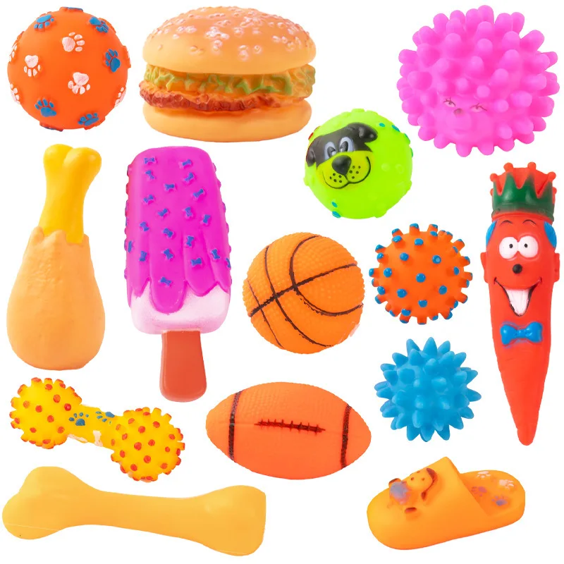 

Прочная резиновая игрушка для домашних животных: мяч для маленьких собак, для чистки зубов, снятия скуки, со звуком, подходит для корги.