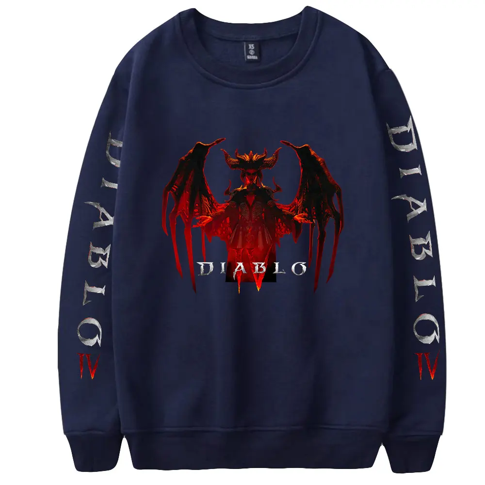 D iablo IV-Sudadera de cuello redondo para hombre, juego de batalla, sudadera sin capucha, sudadera informal de manga larga para cosplay, jerséis