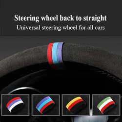 Car Steering Wheel Top Marker For Tesla Model Y Model 3 X S Center Line Red Marking Super Suede Decoration Accessories