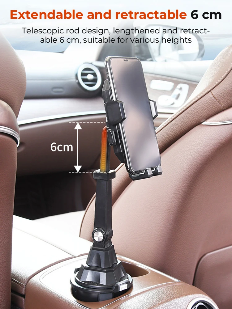 Einstellbare Auto Tasse Halter Handy Halterung Ständer Universal Auto Wasser Tasse Halter Mobile Handy Halterung Unterstützung Für Iphone 13 – Detail 8