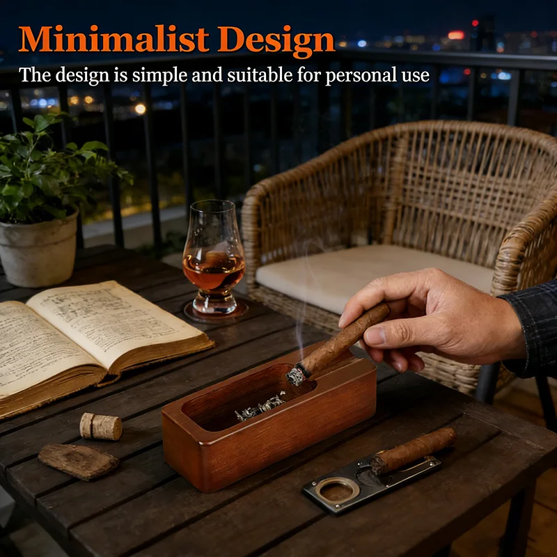

Ashtrays, Wooden Ashtray, RectangularCigar Ashtrays, outdoor and Home Office Decoration Useful Ashtray, Smoking Lover's Gift