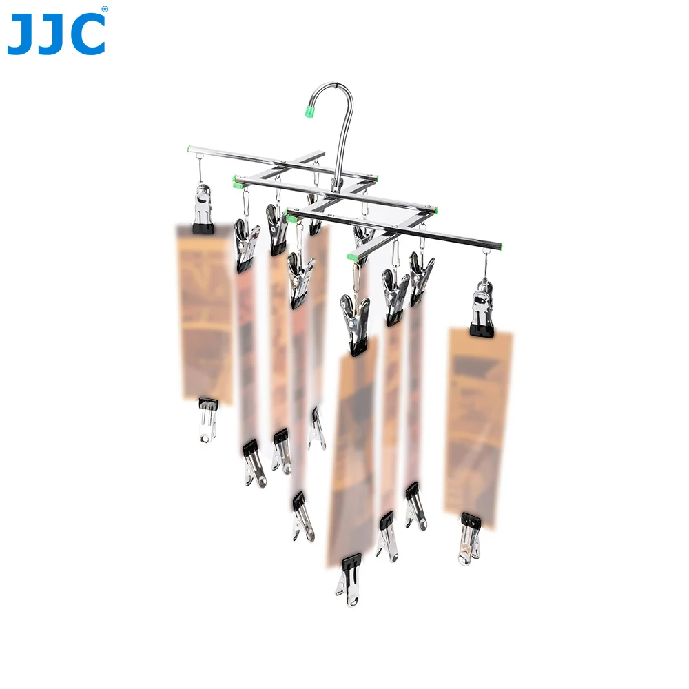 JJC فيلم غرفة المظلمة تجفيف سلبي إطار رف معلق شماعات قابلة للطي يندبروف 10 مقاطع لفيلم 35 مللي متر 120 4x5''