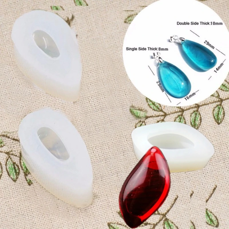 2021 New 1PCS Water Drop Craft DIY Transparent UV Pyramid Resin Liquid Silicone Combination Molds for Making Earring Jewelry