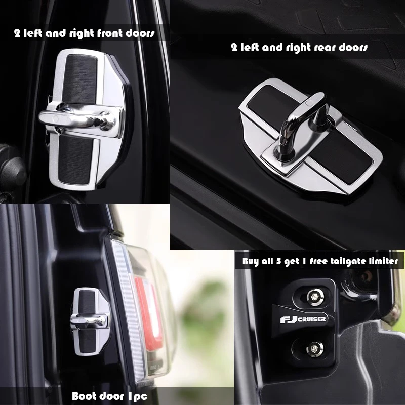 Door Lock Protective Cover For Toyota FJ Cruiser Noise Cancellation Accessories Modified Toyota Car Door Anti-abnormal Noise