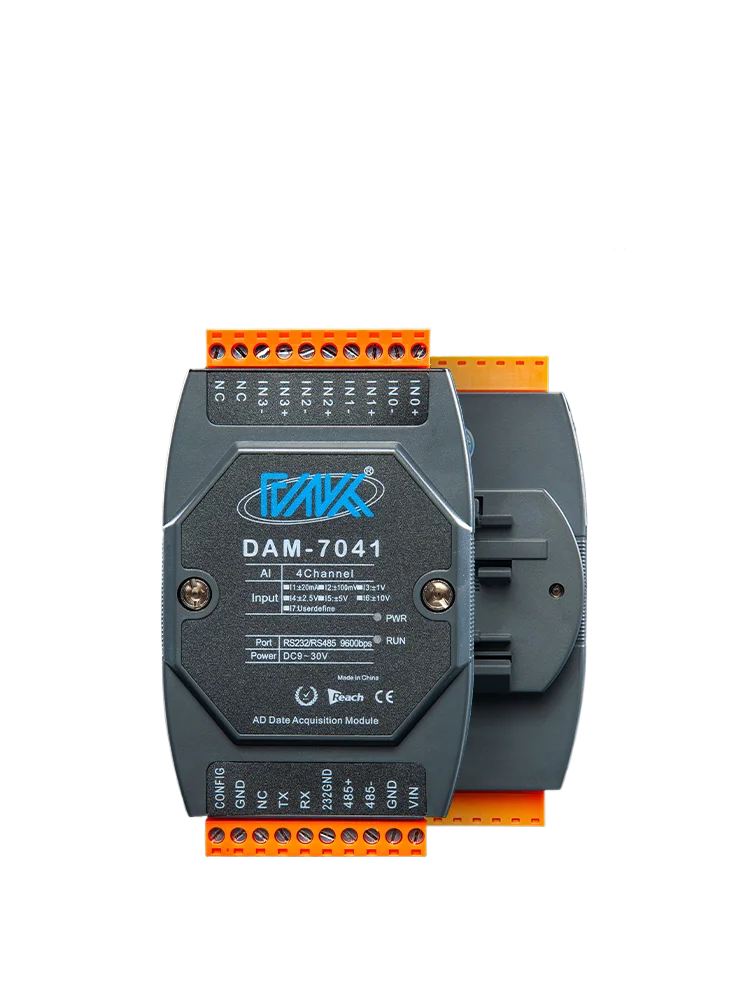 4 channel Intelligent Analog Input Data Acquisition Module Modbus Voltage and Current Signal Transmitter DAM7041