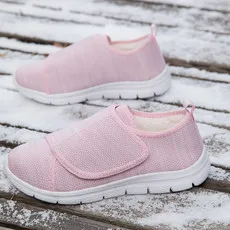 

Модные лоферы на плоской подошве, теплые хлопчатобумажные туфли, женские хлопковые туфли большого размера на флисе.