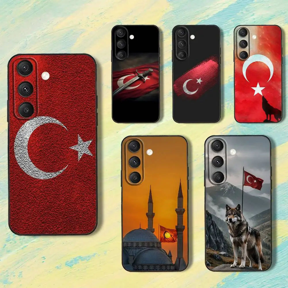 

Flag T-Turkey T-TurkishS Phone Case For Samsung S25,S24,S10,S22,S21,S20,S23,Ultra,Plus,Lite,FE,Soft Silicone Black Cover