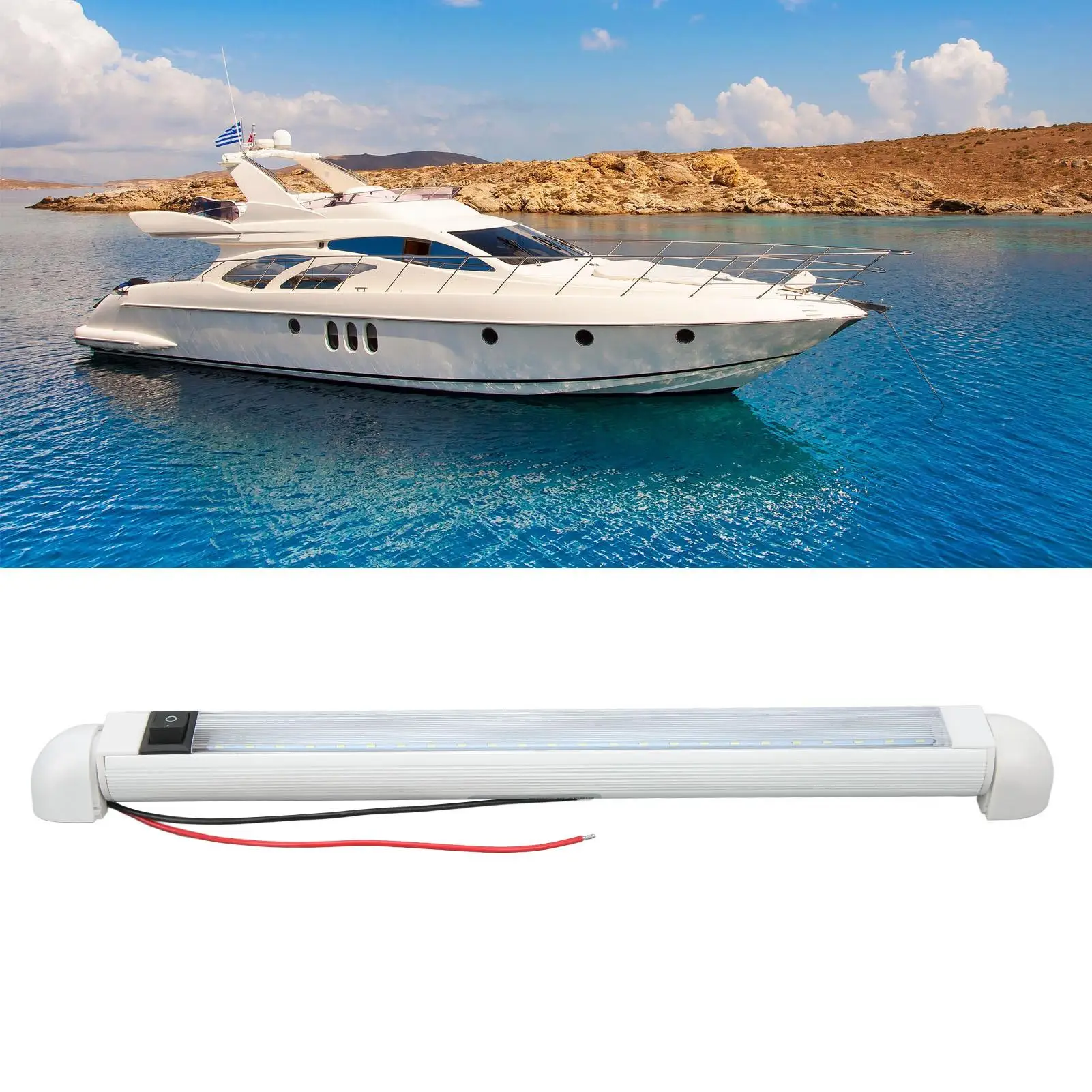 RV LED Ceiling Lamp 24 LED Crystal Lamp Beads Safe Strong Sealing Low Power Consumption Boat LED Ceiling Lights 2W for ship