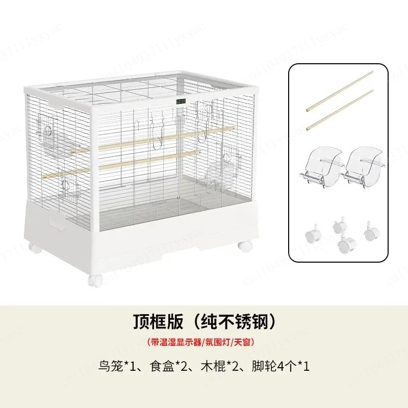 Parrot 304 stainless steel birdcage large unit 700 cage villa stackable and adjustable