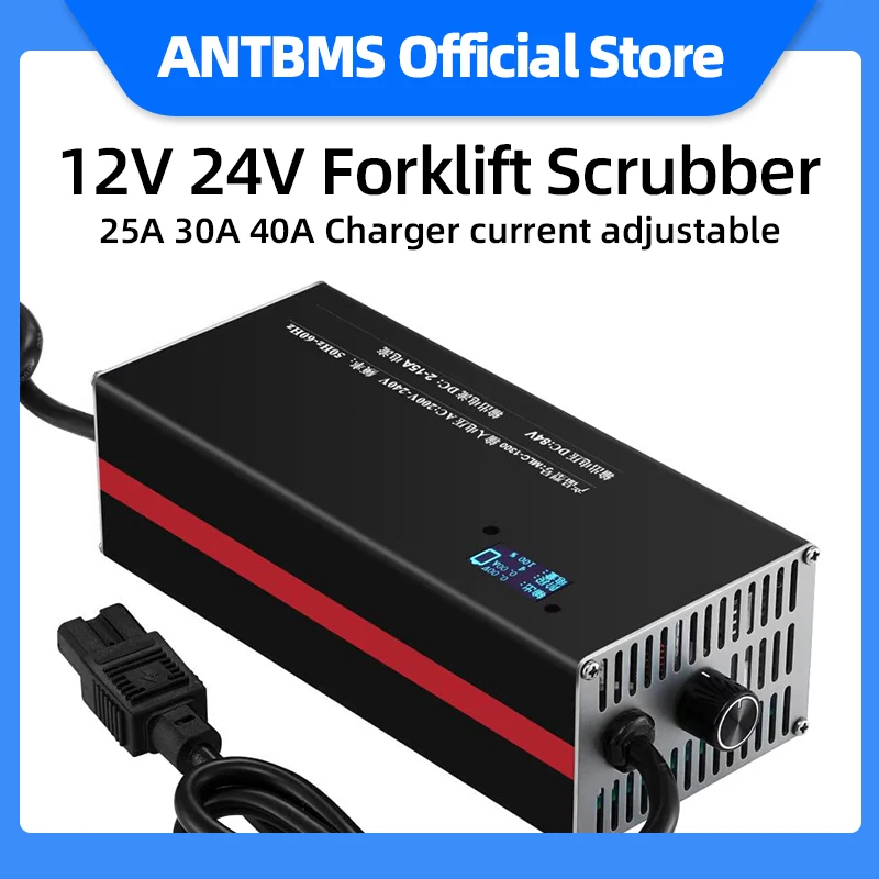 12V 24V Lithium Battery Charger 40A 30A 25A 14.6V 29.2V 12.6V RV Forklift Car Scrubber Li-ion Lifepo4 Acid Lead Charge 4S 7S 8S