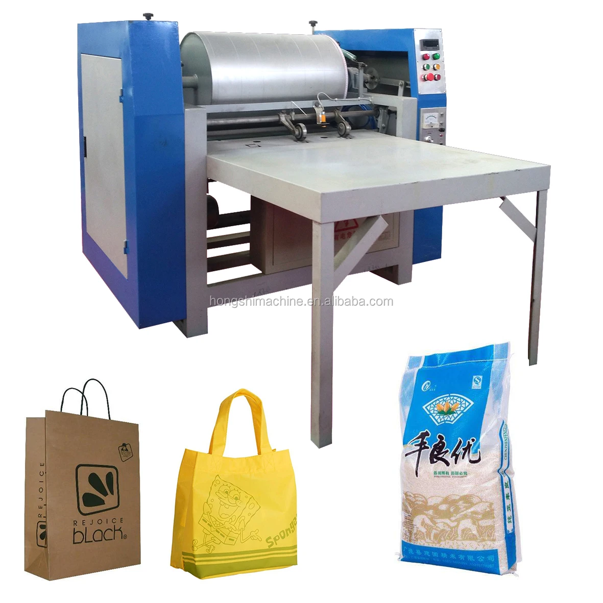 Automatic 1-5 Colors Offset Flexo Paper Plastic Bag Printing Machine Non Woven Bag Mylar Bag  Drum Printer Machine