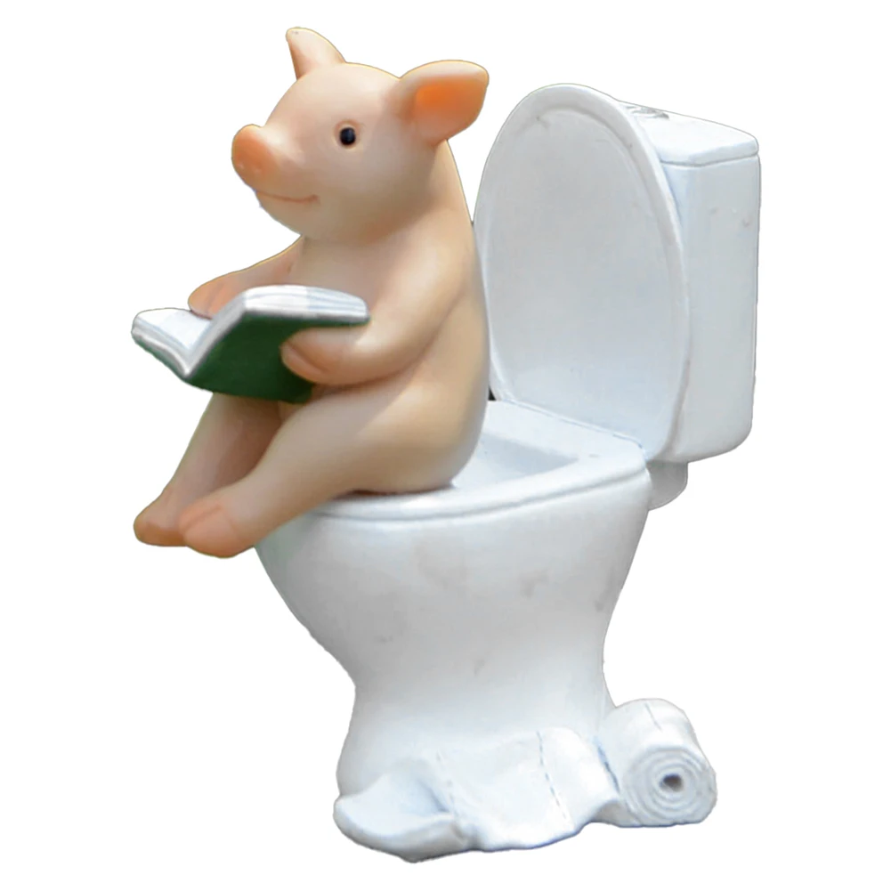 Pig Collectible Cute Piggy Figurine Compact Size Eye-catching Colors Fine Craftsmanship Sturdy And Shelf Display