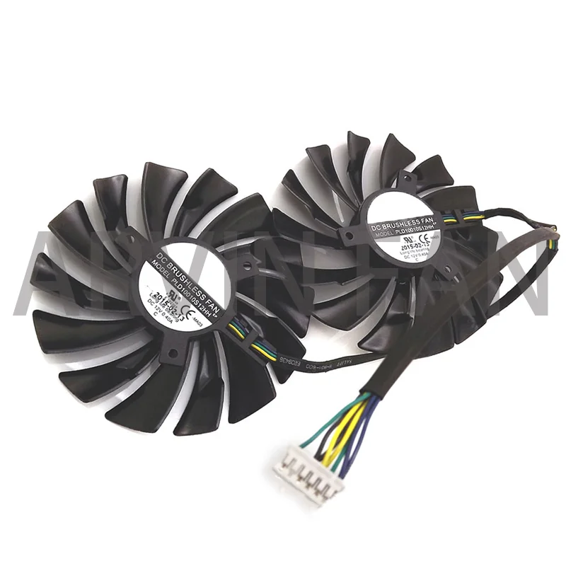 2Pcs/Set PLD10010S12HH,Graphics Card Fan,Video VGA Cooler,For GTX 980 GAMING,For GTX970 GAMING,GPU Cards Cooling