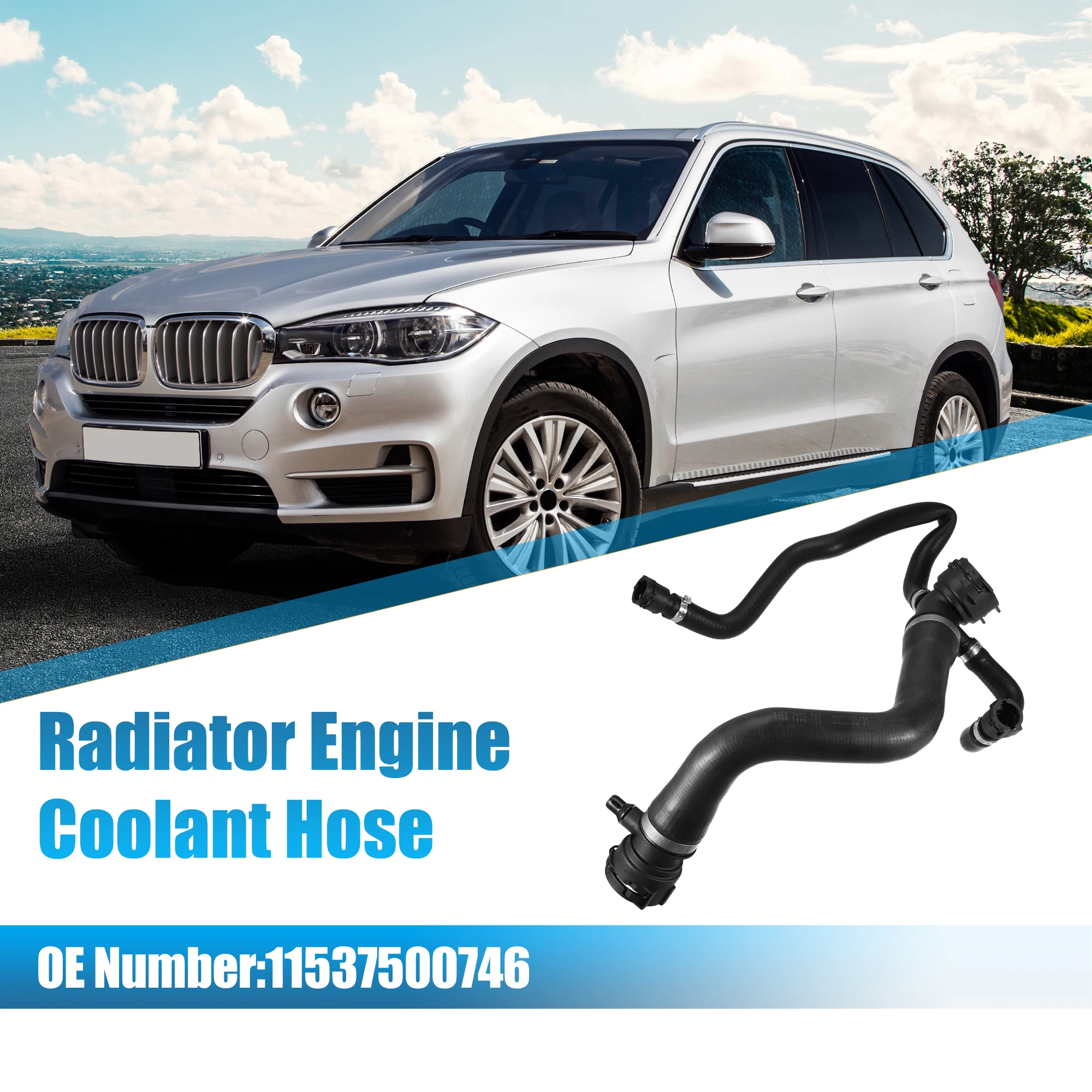 

UXCELL Верхний шланг охлаждающей жидкости радиатора для BMW X5 2000 2001 4.4i 4.4L No 11537500746