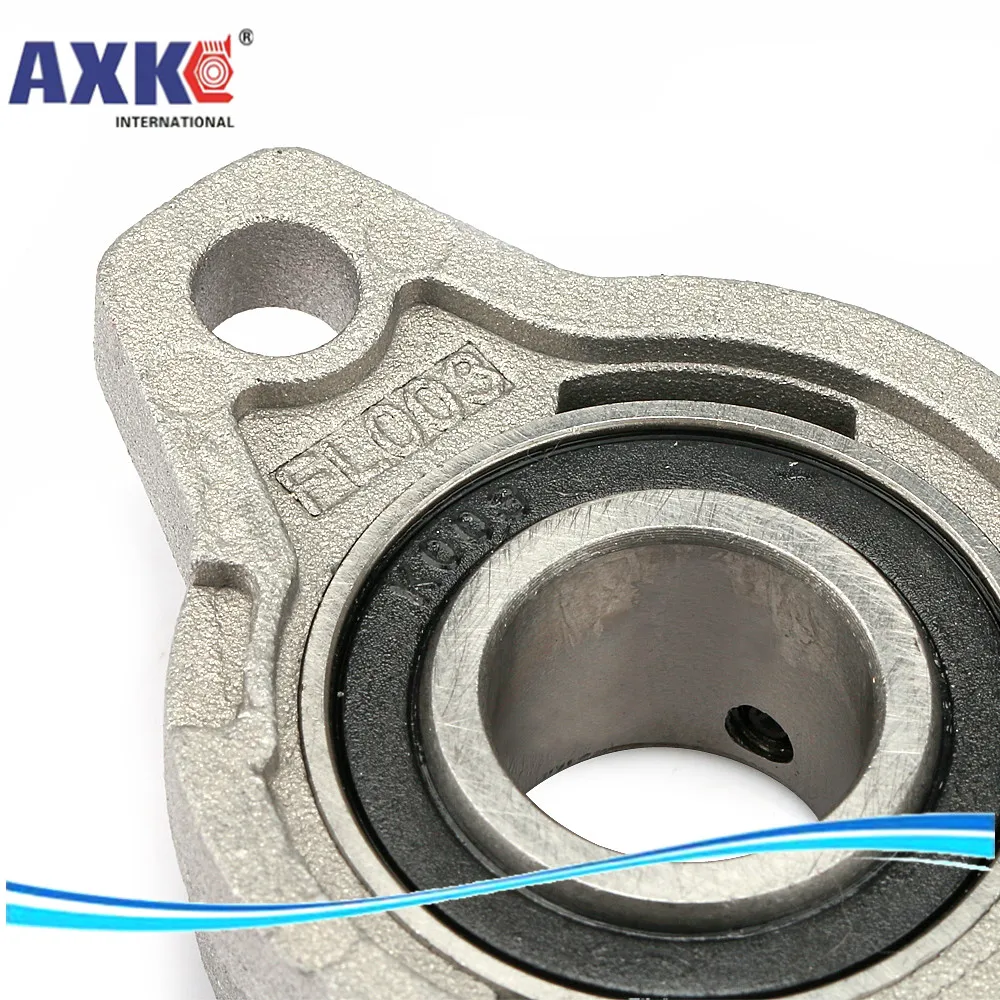 17 mm diameter zinc alloy bearing housings KFL003 flange bearing housings with pillow block